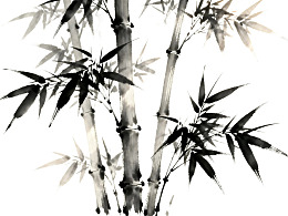 水墨风格竹子艺术画图片
