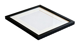 黑色边框白色内衬画框