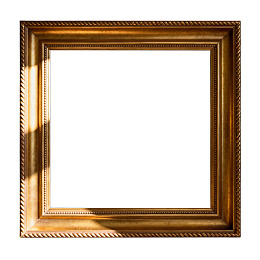 金色复古画框空置图片