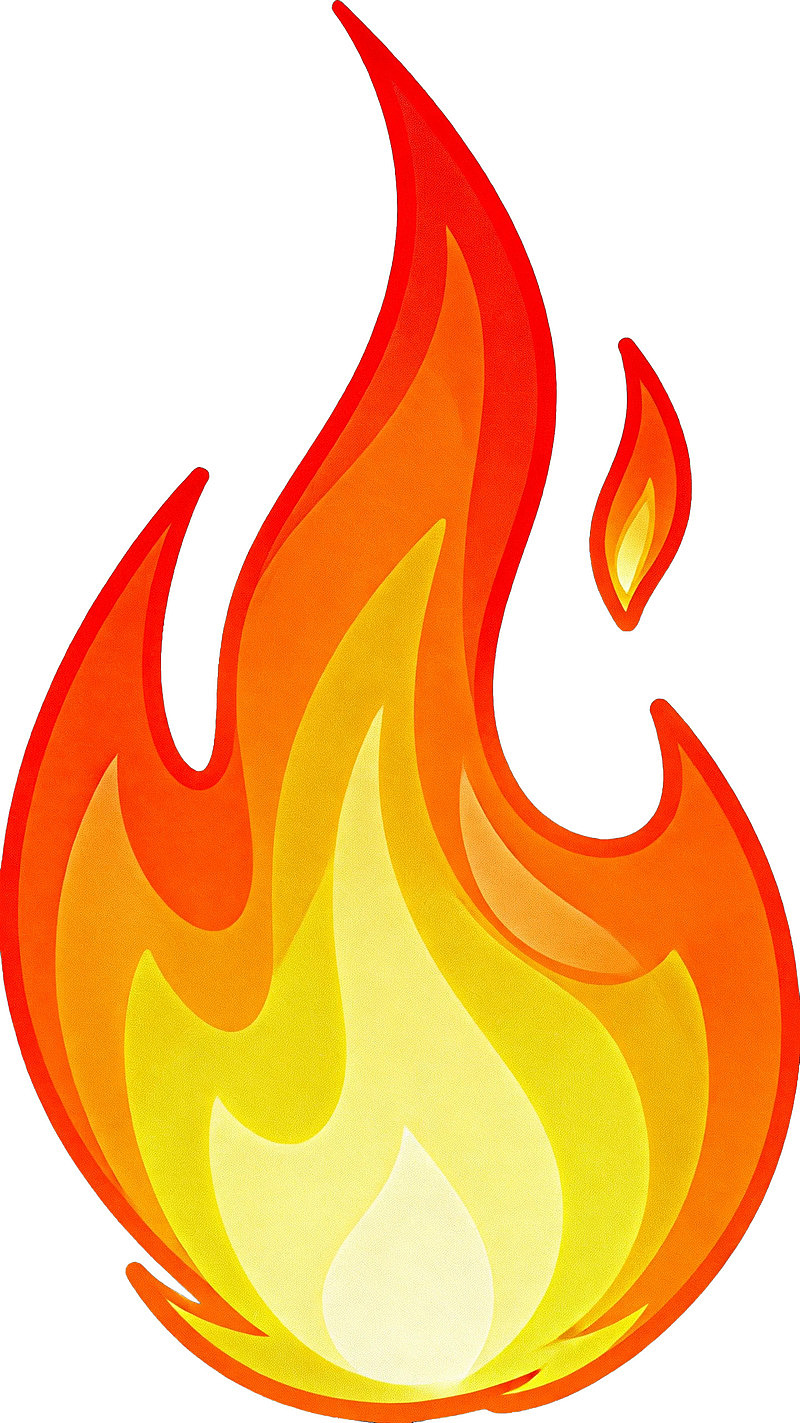 火焰燃烧的动态插画图片