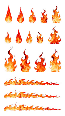 火焰形态多样集锦图片
