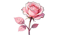 一朵粉色玫瑰花的特写