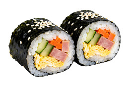 紫菜包饭切片展示图片