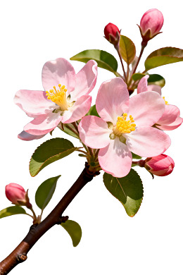 粉色花朵绽放枝头图片