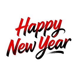新年快乐艺术字体设计