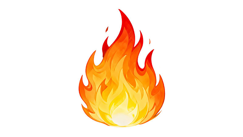 火焰燃烧的动态插画图片