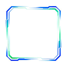 蓝绿渐变科技边框设计