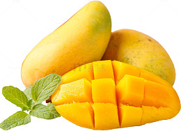 新鲜芒果特写水果摄影图