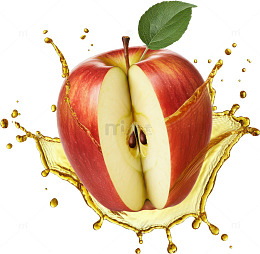 苹果与果汁创意图片