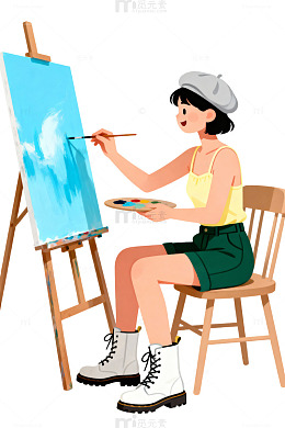 卡通画家创作场景30
