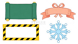 卡通图案装饰元素设计素材