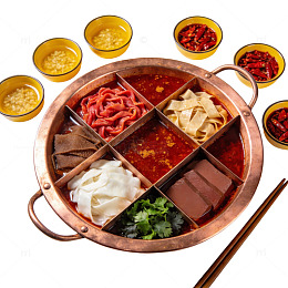 火锅美食色彩丰富画面