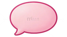 粉色对话框卡通设计元素