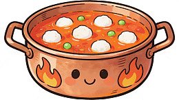 卡通风格火锅插图设计素材