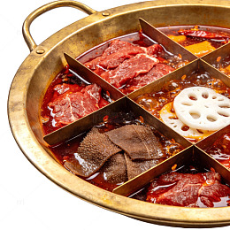 铜锅火锅食材丰富