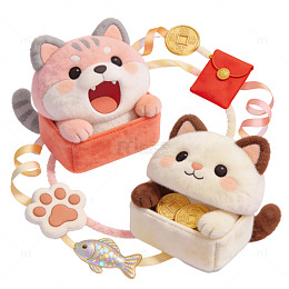 可爱猫咪玩具套装