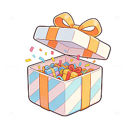 卡通礼品盒插画