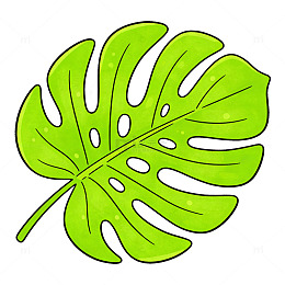 绿意盎然卡通植物插画