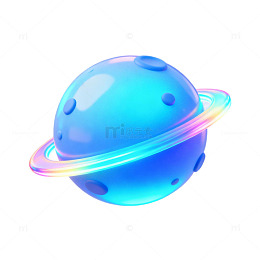 蓝色星球 玻璃材质 炫酷