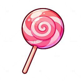 卡通棒棒糖粉色的糖果