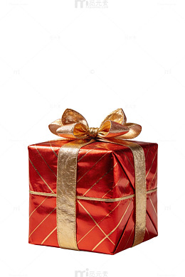 红色礼盒金色蝴蝶结