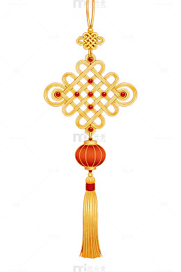 金色中国结挂饰