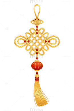金色中国结挂饰