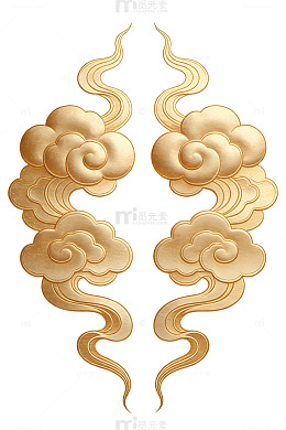 金色祥云纹样图案