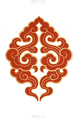 红金祥云纹图案