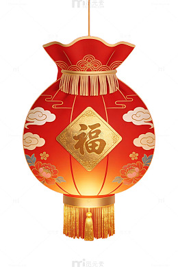 中式灯笼福字图案