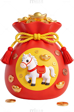 卡通马年红包袋