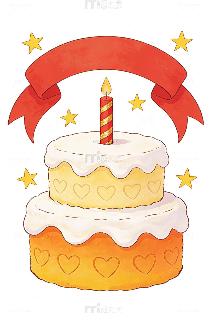 生日蛋糕插画