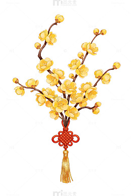 金梅结穗装饰图案