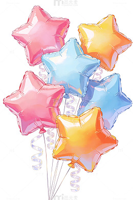 彩色星形气球