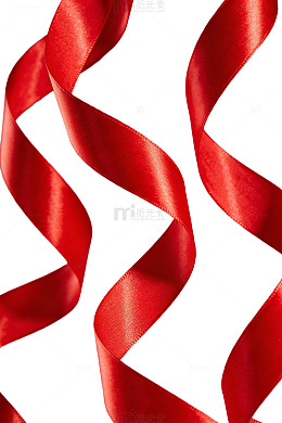 红色缎面彩带飘逸