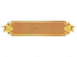 金色花卉边框设计