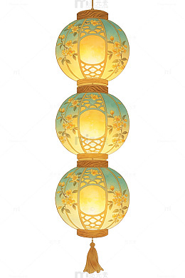 古典花灯插画