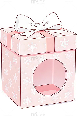 粉色雪花礼盒