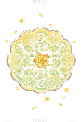 古典云纹花卉图案