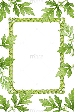 绿色植物边框设计
