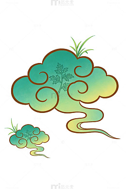 青云绿植古典图案