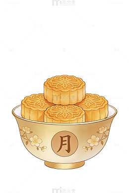 中秋月饼插画
