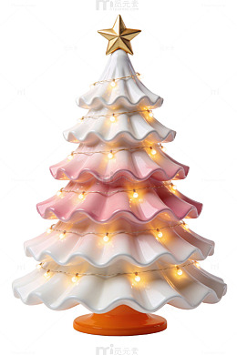 圣诞树灯饰摆件