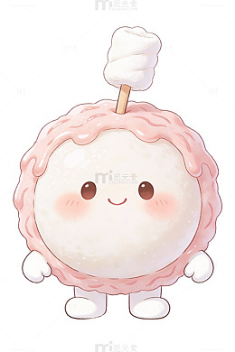 可爱棉花糖卡通形象