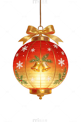 圣诞红灯笼挂饰
