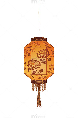 中式灯笼花纹图案