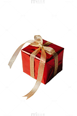 红色礼盒金色丝带