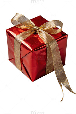 红色礼盒金色丝带