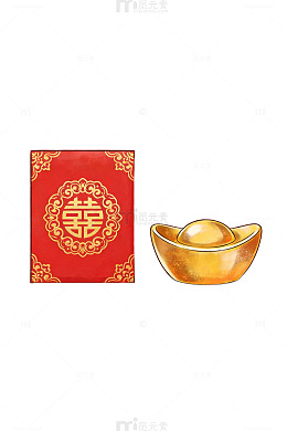 红金喜庆婚庆图案