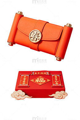 红色新年礼盒套装